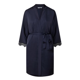Satin Secrets Lace-Trim Robe