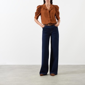 Le Slim Palazzo High-Rise Wide Leg Jeans