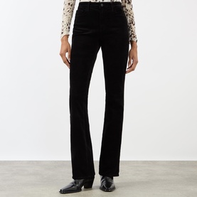 Stevie High-Rise Velvet Straight Leg Jeans