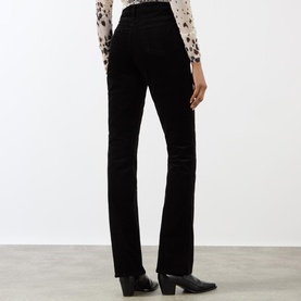 Stevie High-Rise Velvet Straight Leg Jeans