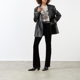 Stevie High-Rise Velvet Straight Leg Jeans