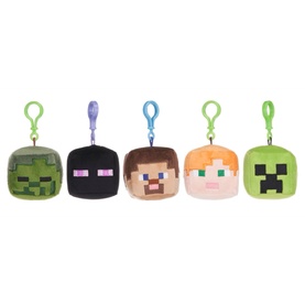 Minecraft Head Plush Bag Clip 6cm