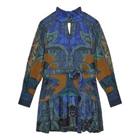 Kaisley Paisley Belted Mini Dress