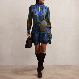 Kaisley Paisley Belted Mini Dress