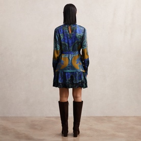 Kaisley Paisley Belted Mini Dress