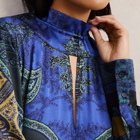 Kaisley Paisley Belted Mini Dress