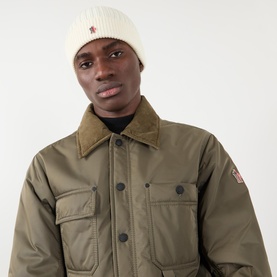 Logo Ribbed Knit Beanie Hat