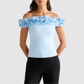 Stephanie Ruffle Bustier Top