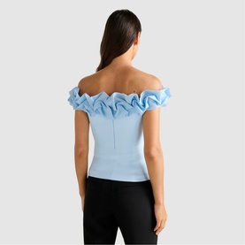 Stephanie Ruffle Bustier Top
