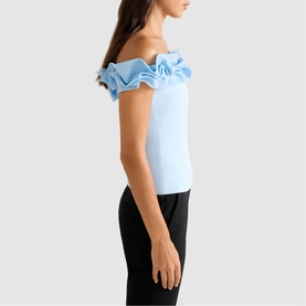 Stephanie Ruffle Bustier Top