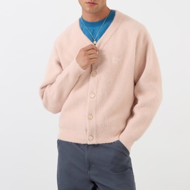 Embroidered Logo Knit Cardigan