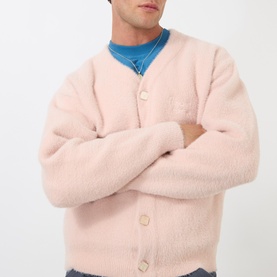 Embroidered Logo Knit Cardigan