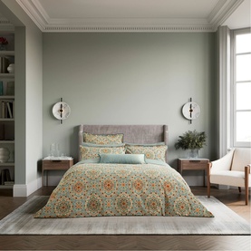 Addison Duvet Set Gold/Teal