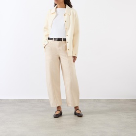 Cropped Barrel Leg Jeans