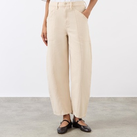 Cropped Barrel Leg Jeans