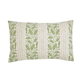 Oak Stripe Duvet Set Green/Pink