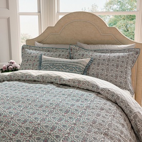 Indian Lattice Duvet Set Red/Teal