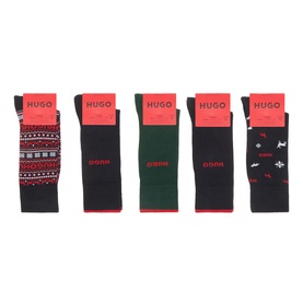 Five-Pack Christmas Logo Socks Gift Set