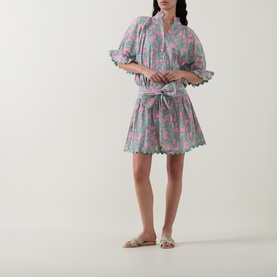 Floral Mini Shirt Dress
