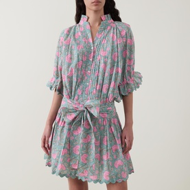 Floral Mini Shirt Dress