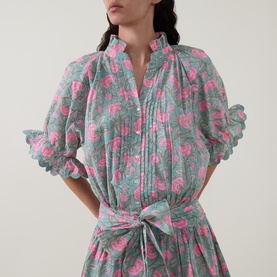 Floral Mini Shirt Dress