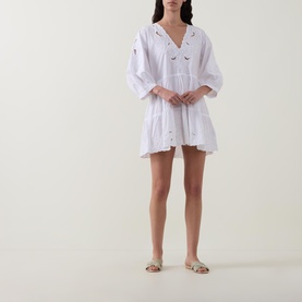 Embroidered Mini Dress