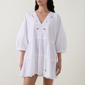 Embroidered Mini Dress