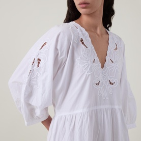 Embroidered Mini Dress