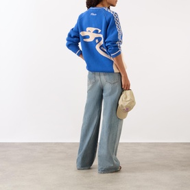 Knot Sleeve Logo Sweater