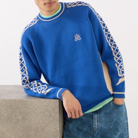 Knot Sleeve Logo Sweater