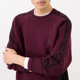 Knot Sleeve Logo Sweater