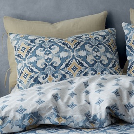Inara Ikat Indigo Duvet Set Blue