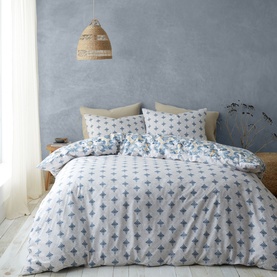 Inara Ikat Indigo Duvet Set Blue