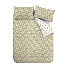 Tangier Floral Duvet Set Olive