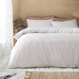 Woodblock Duvet Set Floral Clay