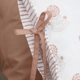 Woodblock Duvet Set Floral Clay