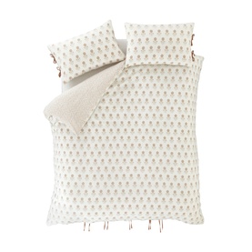 Woodblock Duvet Set Floral Clay
