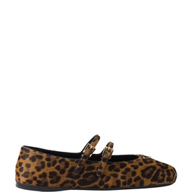 Leopard Leather Ballet Flats