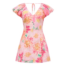 Elyssa Puff Sleeve Floral Mini Dress