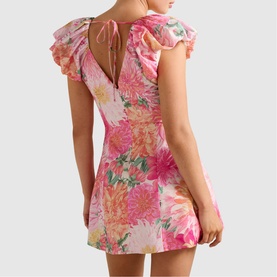 Elyssa Puff Sleeve Floral Mini Dress