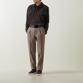 Herringbone Loose Formal Trousers