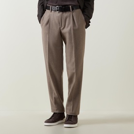 Herringbone Loose Formal Trousers