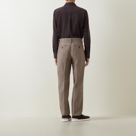 Herringbone Loose Formal Trousers