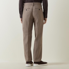 Herringbone Loose Formal Trousers