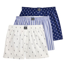 Three-Pack Logo Printed Boxers