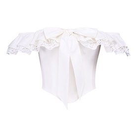 Aria Off-The-Shoulder Frill Corset Top