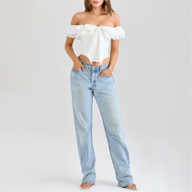 Aria Off-The-Shoulder Frill Corset Top