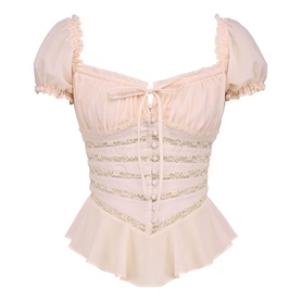 Cara Lace Peplum Top