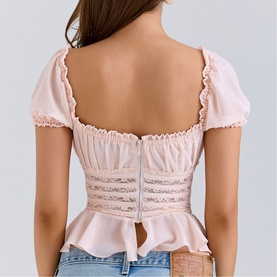 Cara Lace Peplum Top