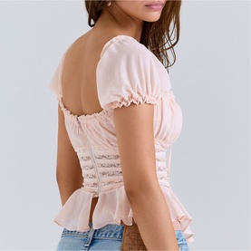 Cara Lace Peplum Top